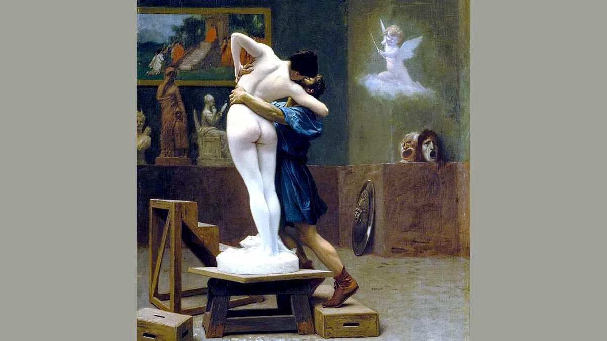 Pygmalion und Galatea · Metamorphose Liebe Elfenbein Statue · AVENTIN Storys