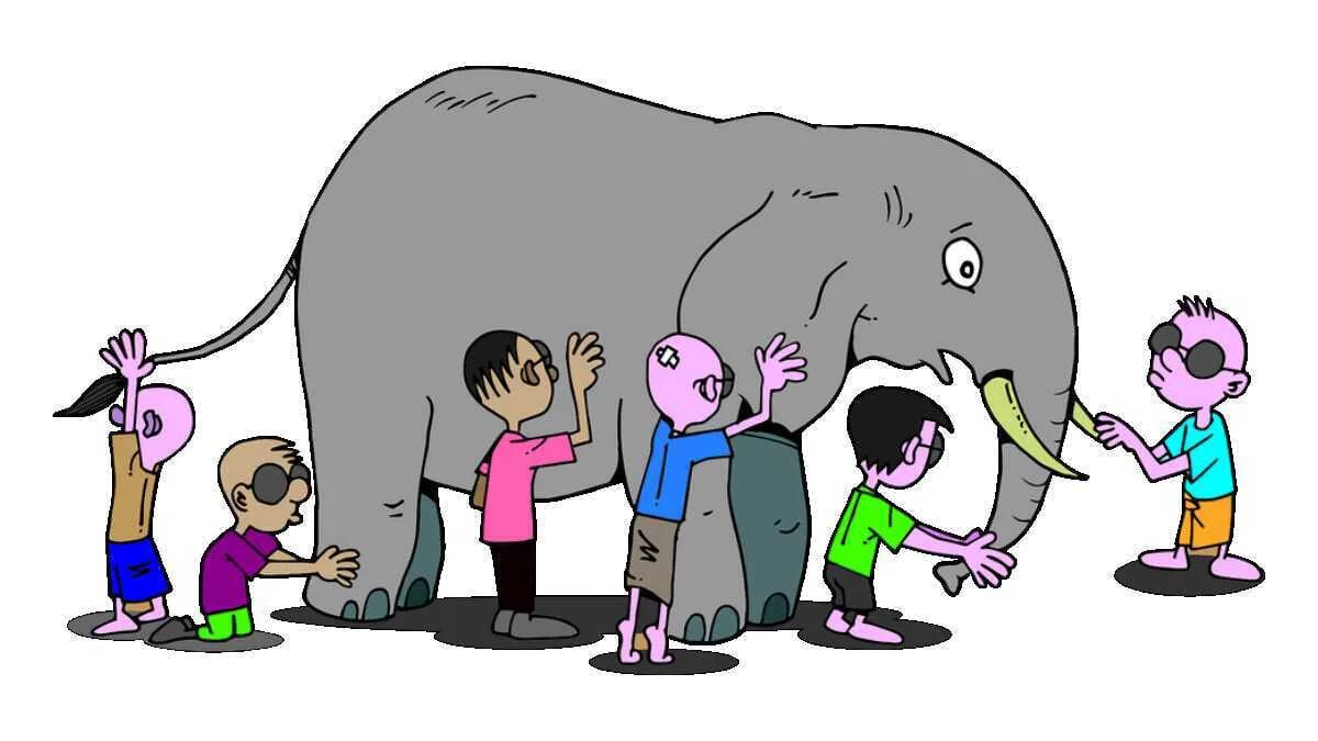 Der Elefant und die Blinden · Parabel · Nikos Kazantzakis · AVENTIN Storys