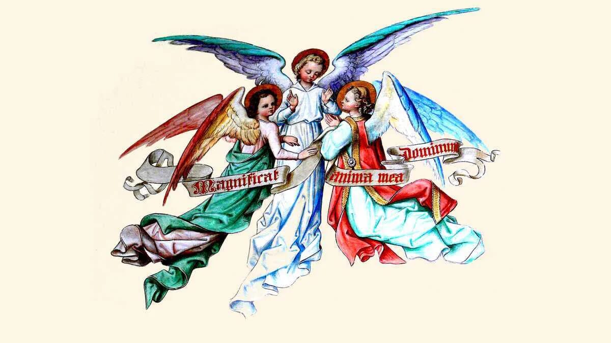 Engel · Drei Figuren mit Flügel · Im Himmel schwebend · Traum · AVENTIN Storys