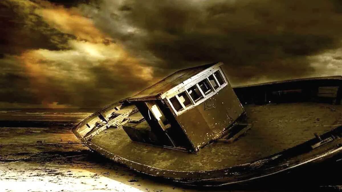 Schiffswrack Wrack Schaden See Meer Gestrandetes Schiff Küste · Mann über Bord · AVENTIN Storys