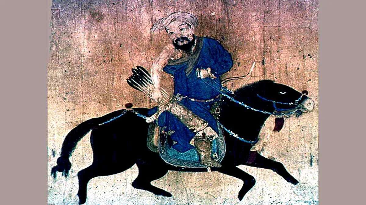 China Reiter Pferd Krieger Pfeil Bogen Rappe · AVENTIN Storys