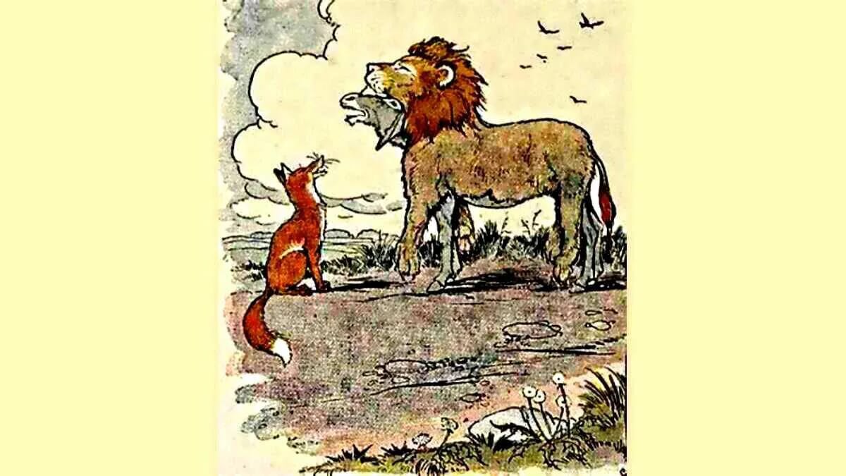 fuchs esel loewenfell aesop fabel verkleidung 25