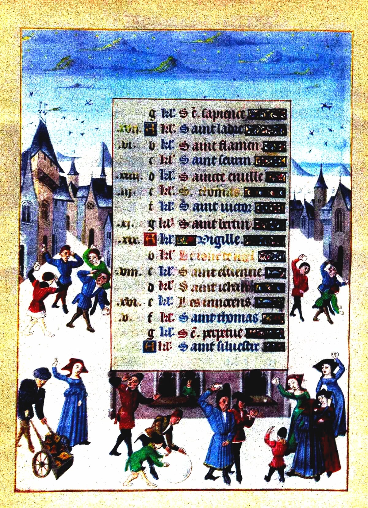 01 · Januar · Kalenderblatt · Mittelalter