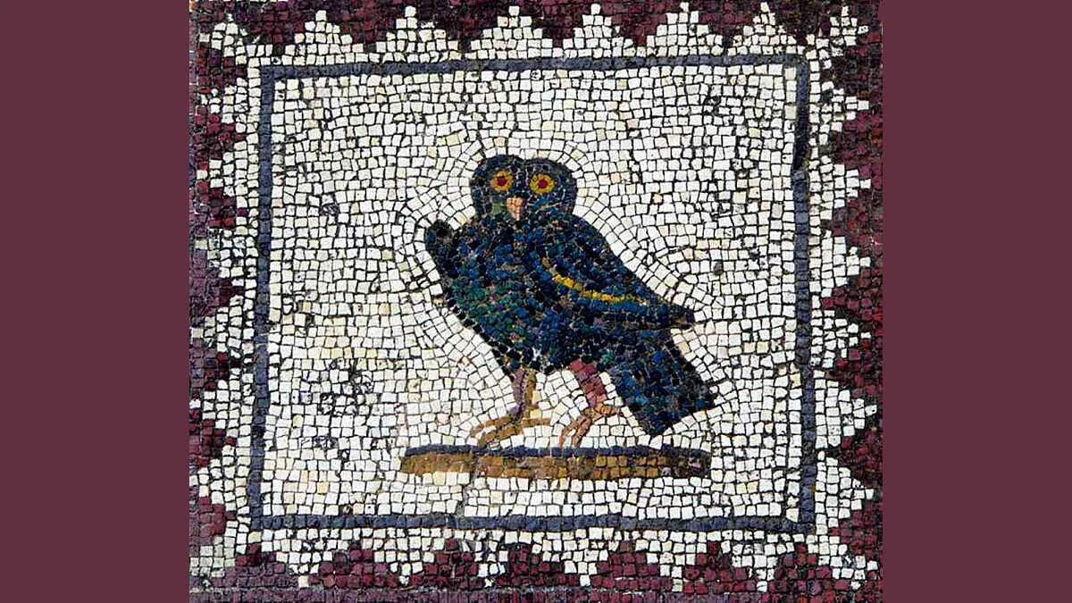 Eule Weisheit Mosaik Kunst Geschichte · AVENTIN Storys