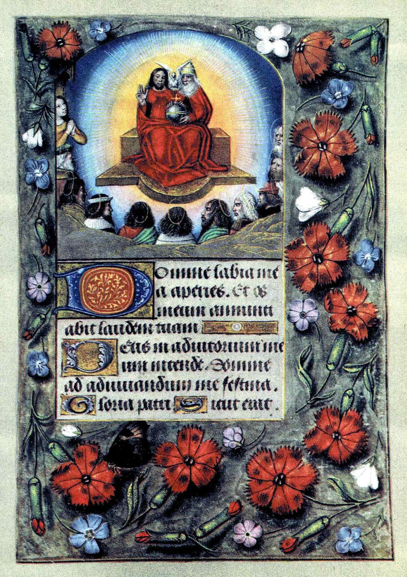 Kalenderblatt Sommerblumen · Kunst Mittelalter